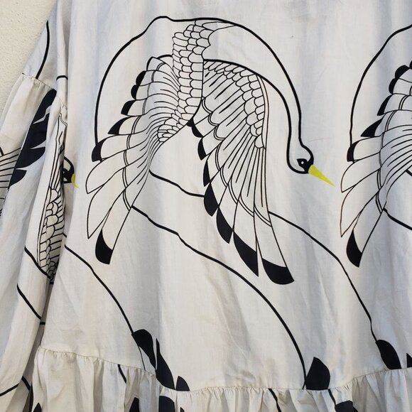 The Lulo Project Effortless Swan Print Tunic Maxi Dress - Picture 5 of 9